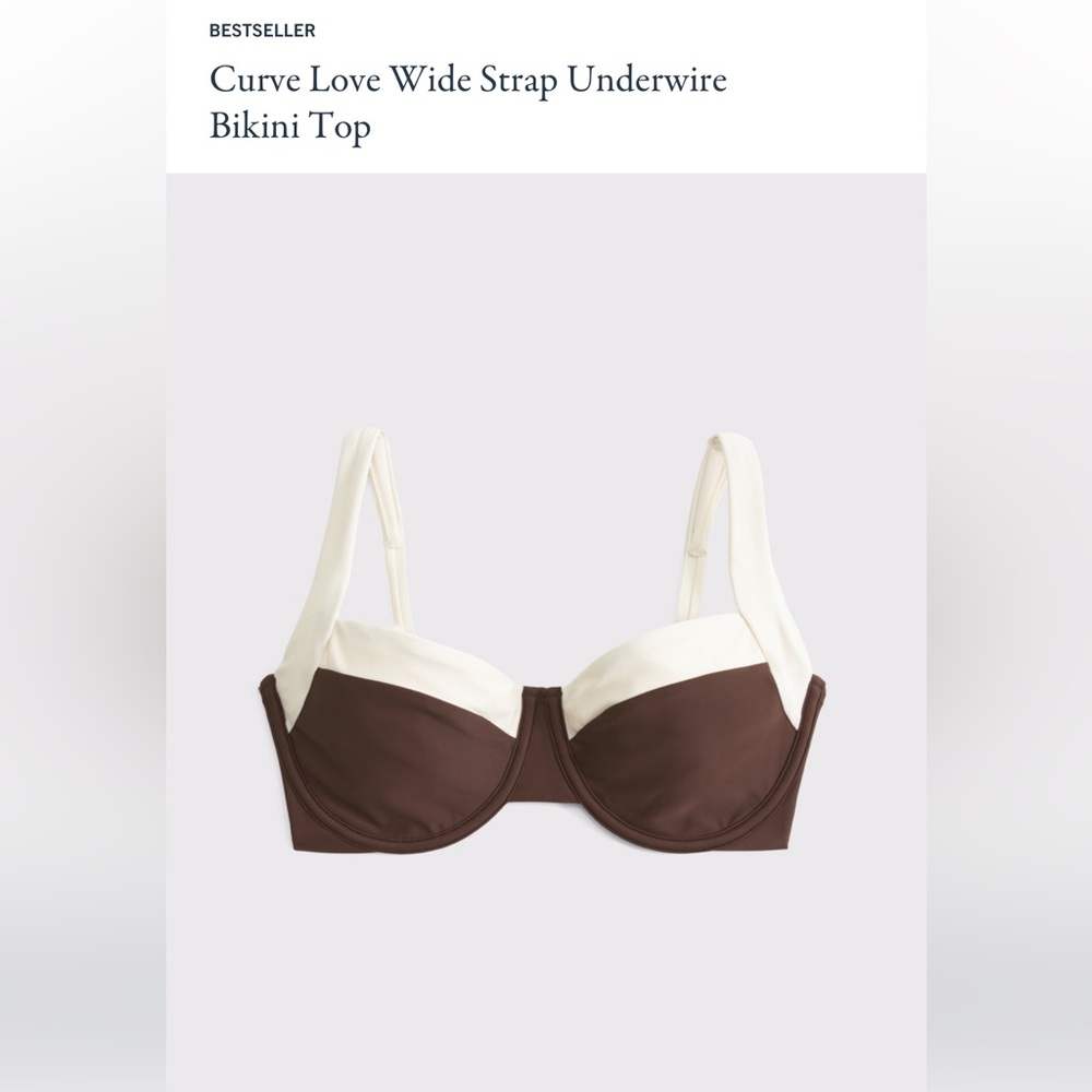 Abercrombie Curve Love Wide Strap Underwire Bikini Top